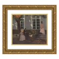 thumbnail image 1 of Signe Scheel 23x20 Gold Ornate Framed and Double Matted Museum Art Print Titled - The Artist's Home, Undeslos, at Toten (1888), 1 of 4