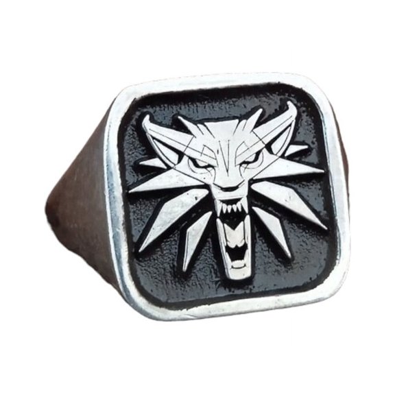 Signet Ring Women Wolf Coat Of Arms 925 Sterling Silver ring Silver Handmade Ring Statement men’s ring Gift For Her || Huzurr