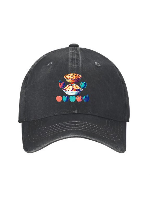 Apple Pie with Fresh Apples Baseball Cap, Washed Cotton Dad Hat