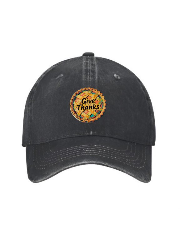 Fall Festive Apple Pie Baseball Cap, Washed Cotton Dad Hat