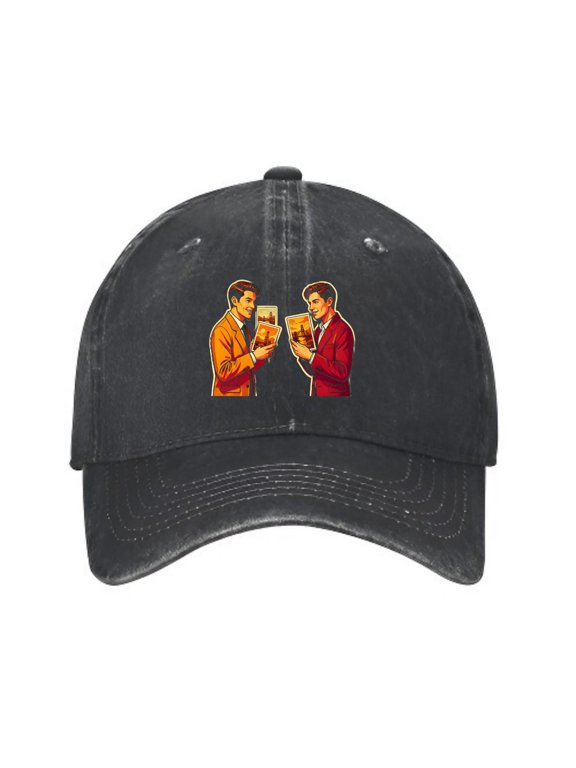 New Year Bridge Players Baseball Cap, Washed Cotton Dad Hat