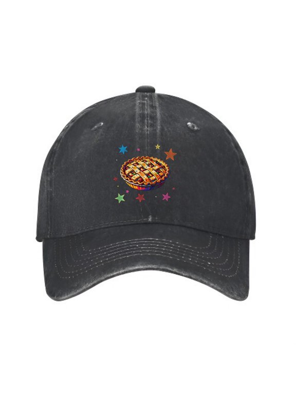 Vibrant Apple Pie Baseball Cap, Washed Cotton Adjustable Dad Hat