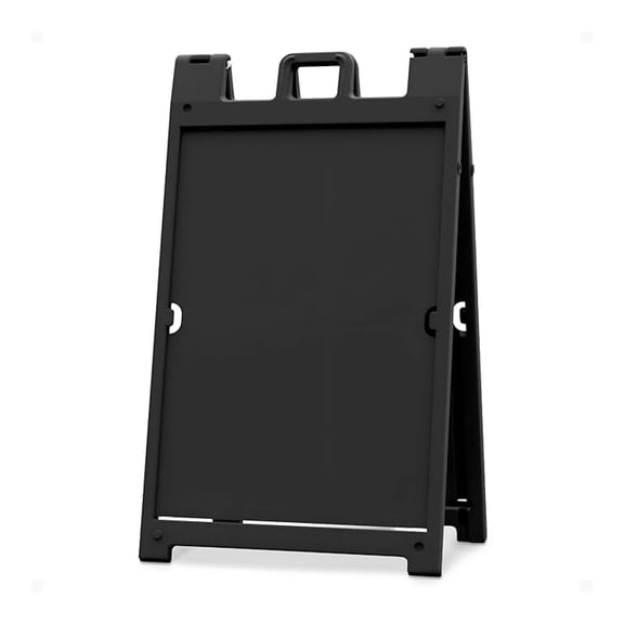 Signicade Deluxe A Frame Durable Folding Double Sided Portable Sidewalk Curb Sign Display with Quick- System, Black