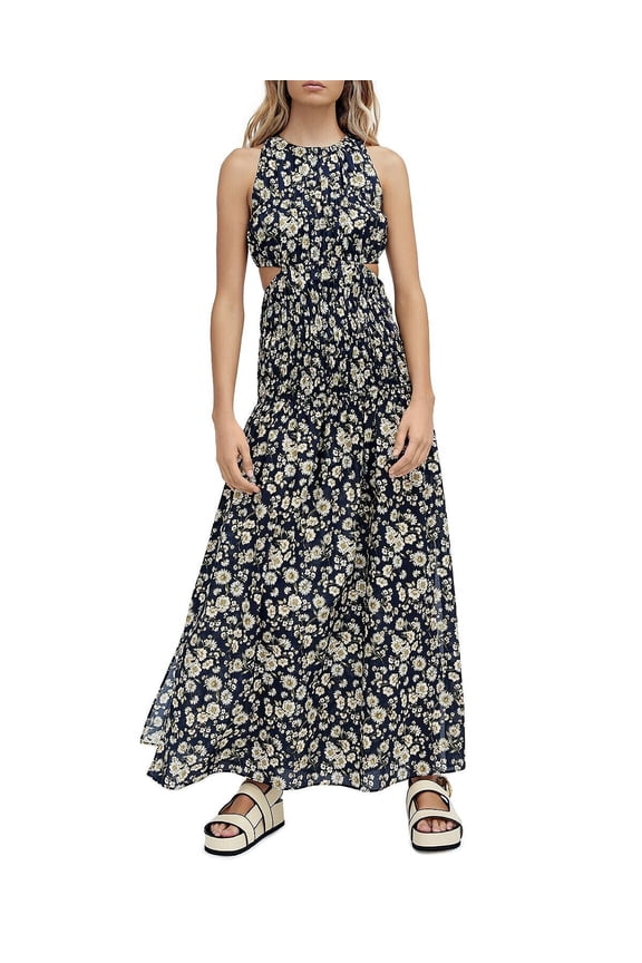Women's Philippa Cutout Maxi Dress Size 2 Midnight Daisy B4HP