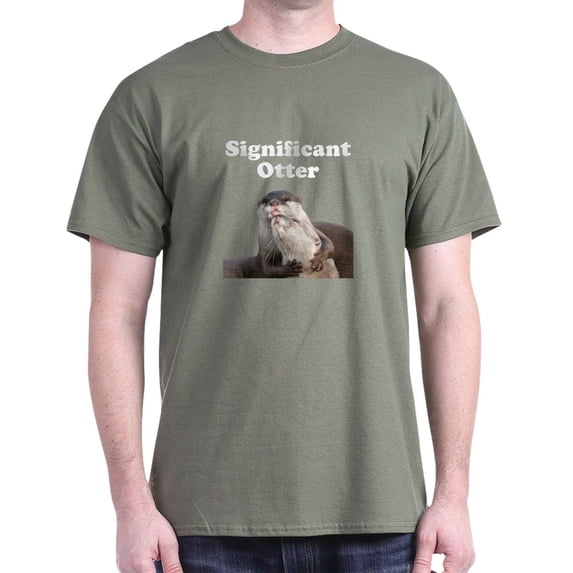 CafePress - Significant Otter Dark T Shirt - Men's Classic Graphic Cotton T-Shirt