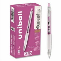 Signo 207 City of Hope Edition Gel Pen, Retractable, Medium 0.7 mm, Black Ink, Translucent Pink/Whit | Bundle of 2