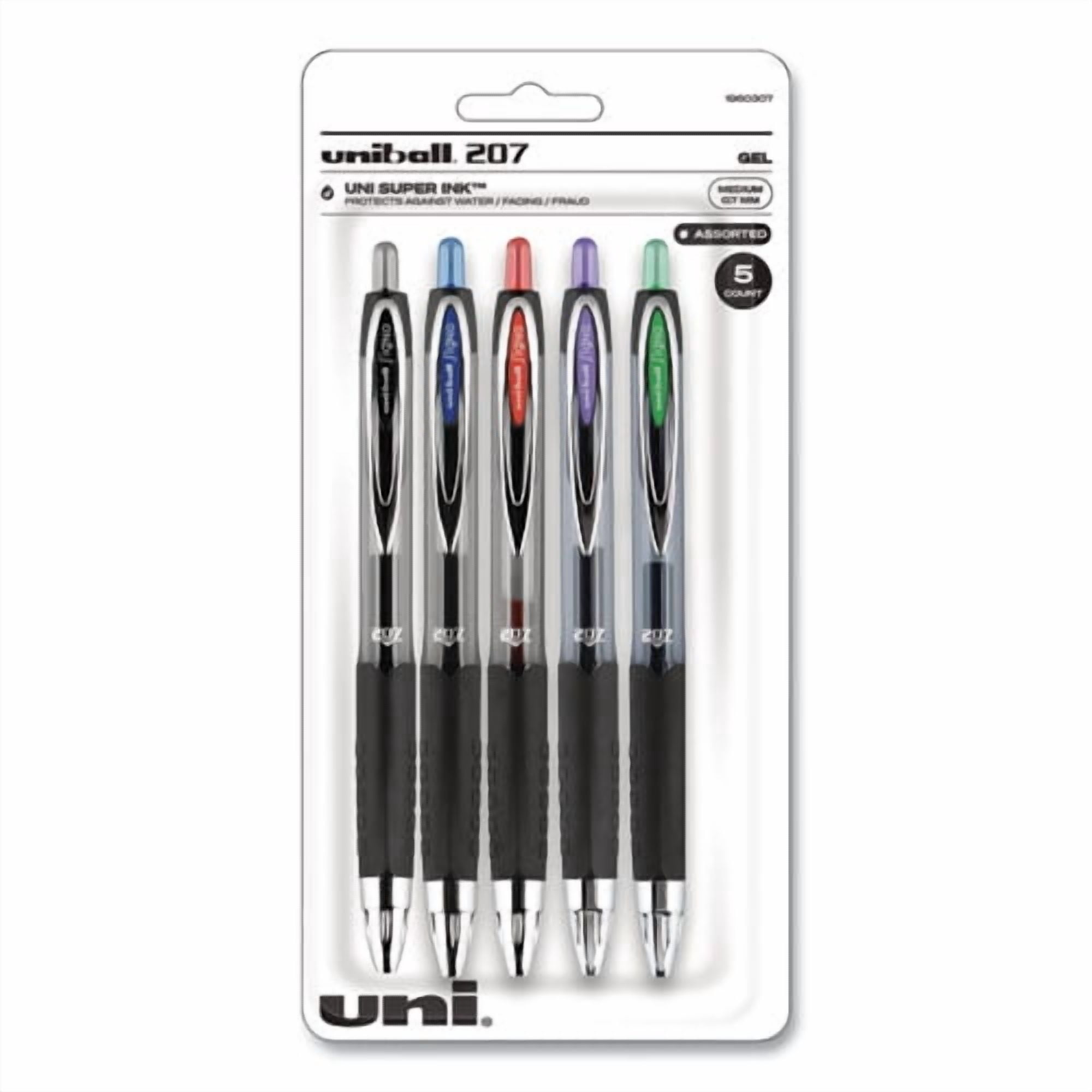 Signo 207 Gel Pen, Retractable, Medium 0.7 Mm, Assorted Ink And Barrel Colors, 5/pack | Bundle of 5