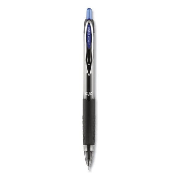 Signo 207 Needle Point Gel Pen, Retractable, Medium 0.7 Mm, Blue Ink, Black Barrel, Dozen | Bundle of 2 Dozen