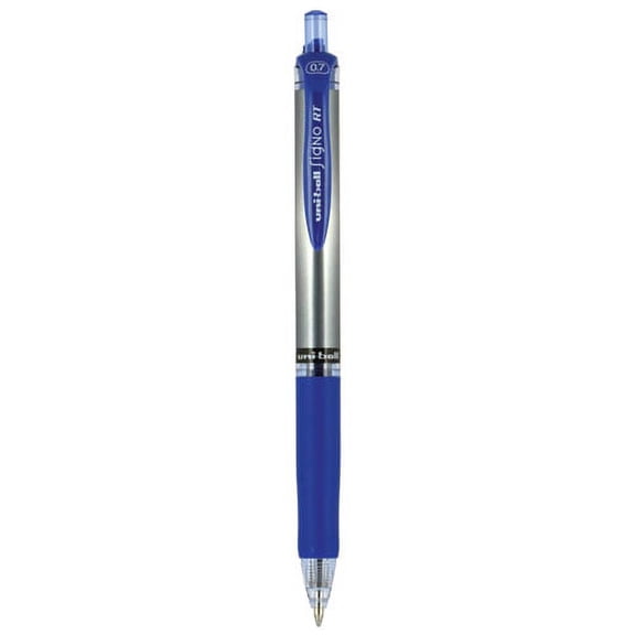 Signo Gel Pen, Retractable, Medium 0.7 Mm, Blue Ink, Blue/metallic Accents Barrel, Dozen | Bundle of 2 Dozen