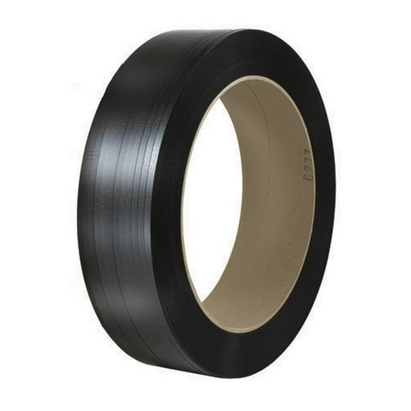 Signode Comparable Hand Grade Strapping Black 7/16" X 10500' Roll On 16" X 6" Core