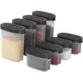 thumbnail image 1 of Signora Ware Black Plastic Shaker Lids Seasoning Spice Jars (8 Count), 1 of 4