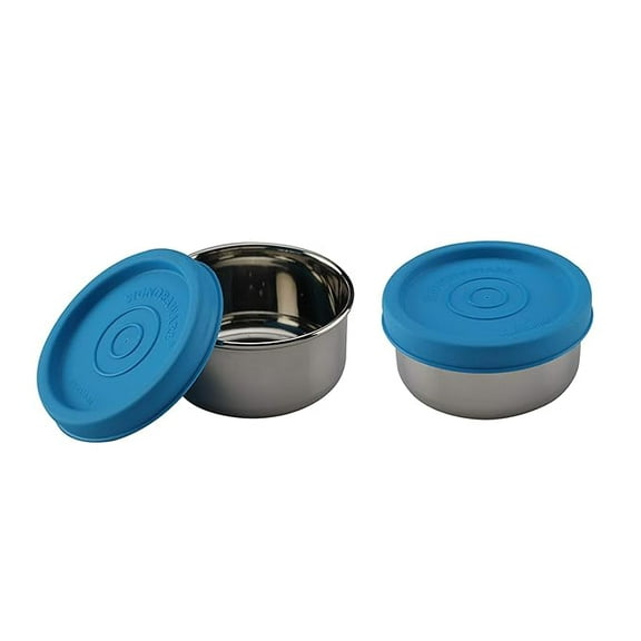 Signora Ware Nano Round Steel Small, Set Of 2, 50Ml+50Ml, Blue