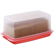 SIGNORA WARE Bread Box Airtight Container for Bread & Baked Goods, Red