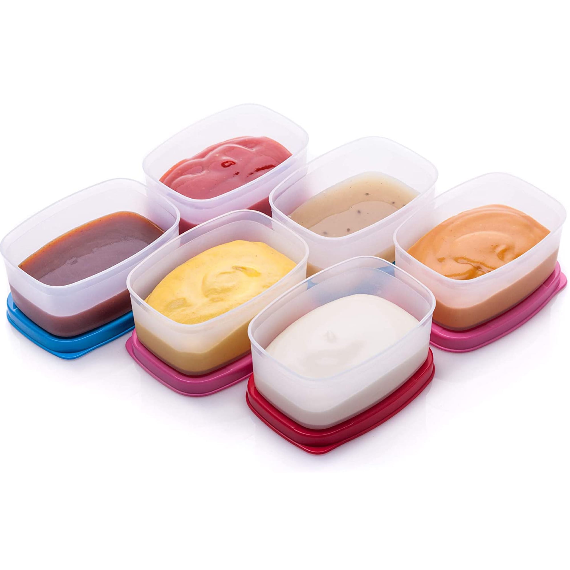 Signora ware Condiment Cups Containers with Lids- 6 pk. 1.3 oz.