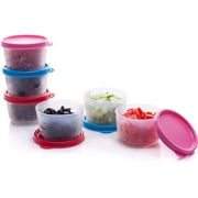 Signora Ware Reusable Airtight Food Prep Storage Containers with Lids, Set of 6 4-Oz