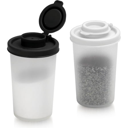 SIGNORAWARE Airtight Salt & Pepper Shakers Set of 2, 4.75 oz Black & White