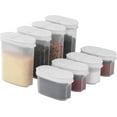 thumbnail image 1 of Signora Ware Spice Jars with Shaker Lids Refillable Seasoning Containers, 4-9.5oz & 4-4oz White, 1 of 4