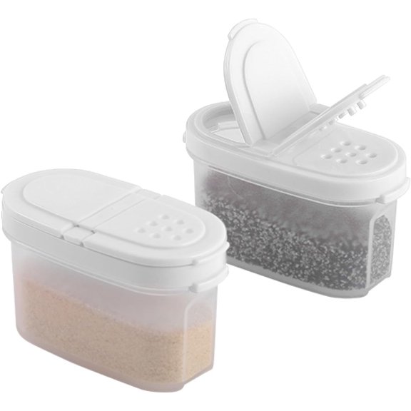 Signora Ware Spice Jars with Shaker Lids Refillable Seasoning Containers 4oz, 2-Pack White