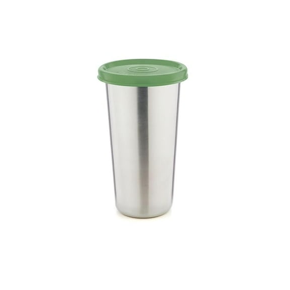 Signora Ware Stainless Steel Mini Tumbler/Food Storage with Lid 300Ml), Set of 1, E Green