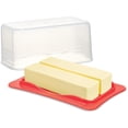 thumbnail image 1 of SIGNORAWARE Wide Butter Dish with Airtight Lid, BPA-Free Butter Holder – Red, 1 of 8