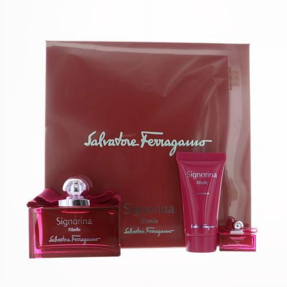 Signorina Ribelle Women 3 Piece Gift Set - 3.4 Oz Eau De Parfum Spray By Salvatore Ferragamo