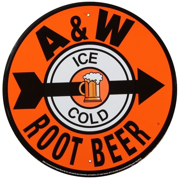 Signs 4 Fun Round Sign | A&W Root Beer Sign | 12 Diameter