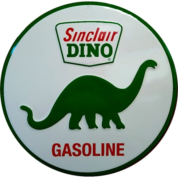 Signs 4 Fun SCRD25 Sinclair Motor Oil 24 inch Large Round Sign, Green