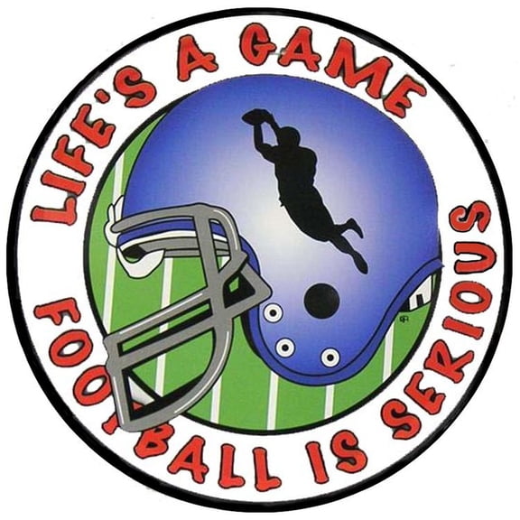 Signs 4 Fun SRFB Football Game Round Sign, Blue