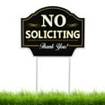 thumbnail image 1 of Signs Authority No Soliciting Sign for House - 11.5"x9" Durable Coroplast with Metal H-Stake - No Solicitors Sign for Front Door - Non-Reflective No Soliciting Yard Sign Deter Door Knockers, 1 of 7