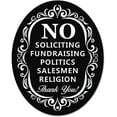 thumbnail image 1 of Signs Authority No Soliciting Sign for House - Metal Door Sign for deterring Unwanted, 1 of 7