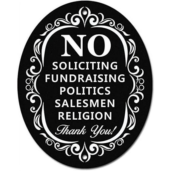 Signs Authority No Soliciting Sign for House - Metal Door Sign for deterring Unwanted