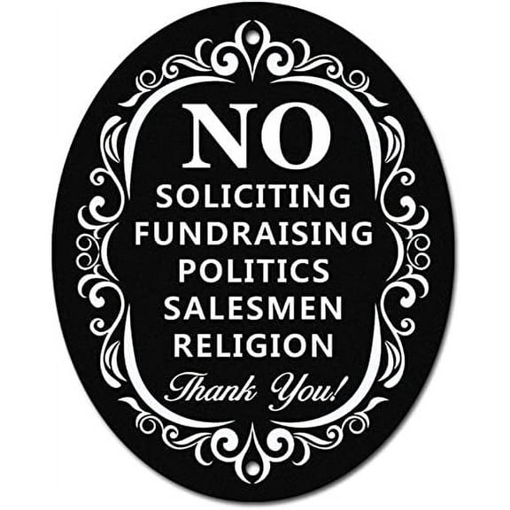 Signs Authority No Soliciting Sign for House - Metal Door Sign for deterring Unwanted