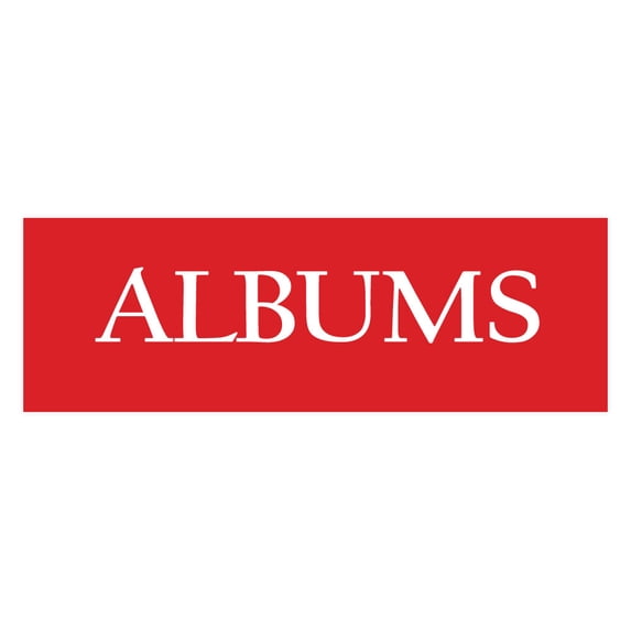 Signs ByLITA Basic Albums Sign (Red) - Small