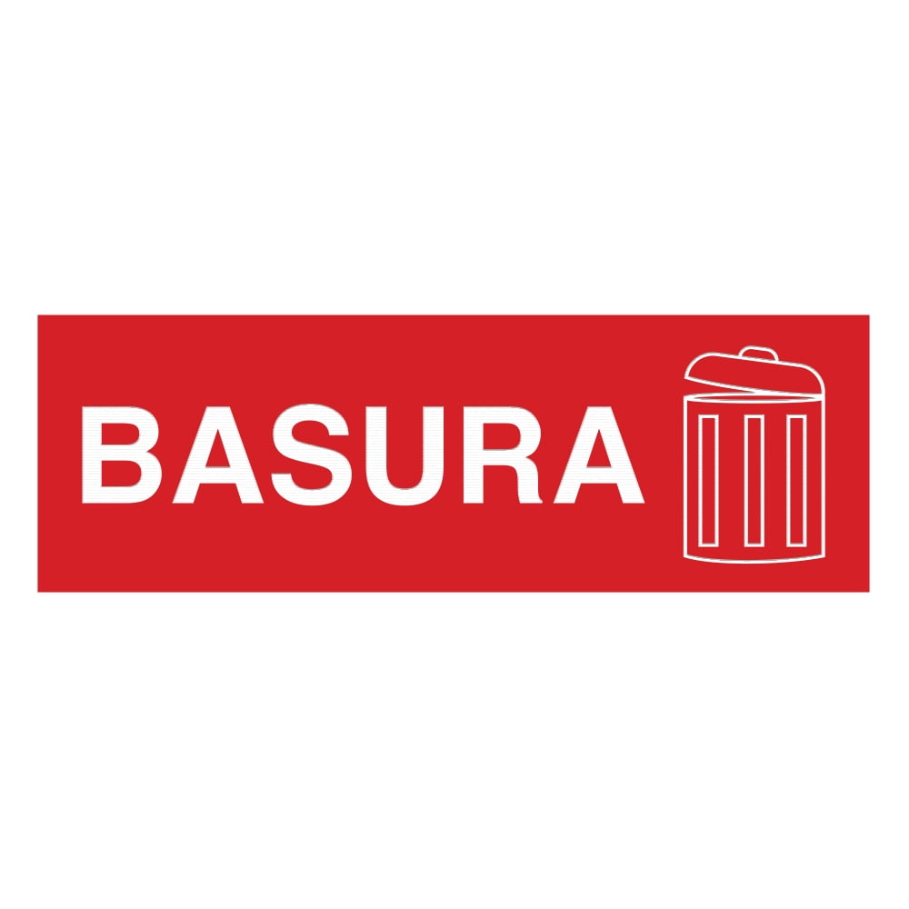 Signs ByLITA Basic Basura Sign (Red) - Large - Walmart.com