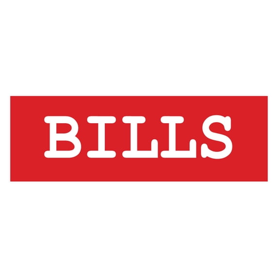 Signs ByLITA Basic Bills Sign (Red) - Large