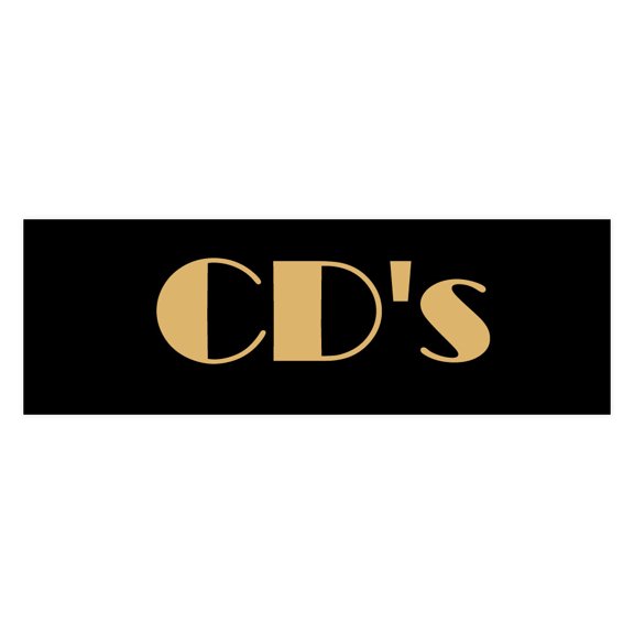 Signs ByLITA Basic CD's Sign (Black /Gold) - Small
