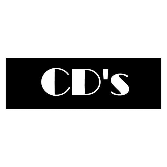 Signs ByLITA Basic CD's Sign (Black) - Small