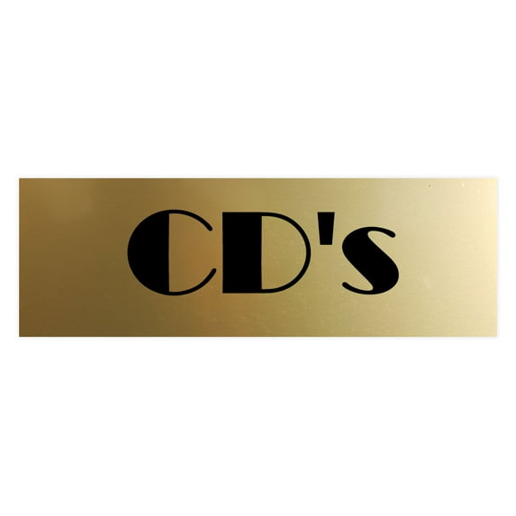 Signs ByLITA Basic CD's Sign (Brushed Gold) - Small