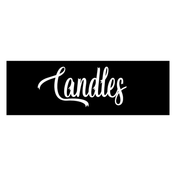 Signs ByLITA Basic Candles Sign (Black) - Small