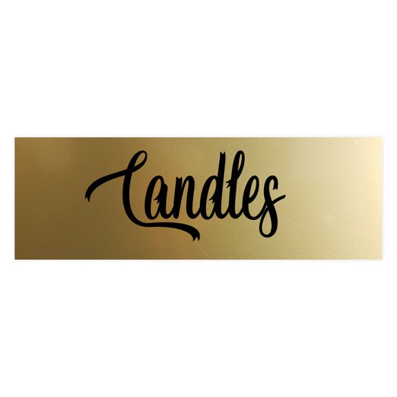 Signs ByLITA Basic Candles Sign (Brushed Gold) - Medium