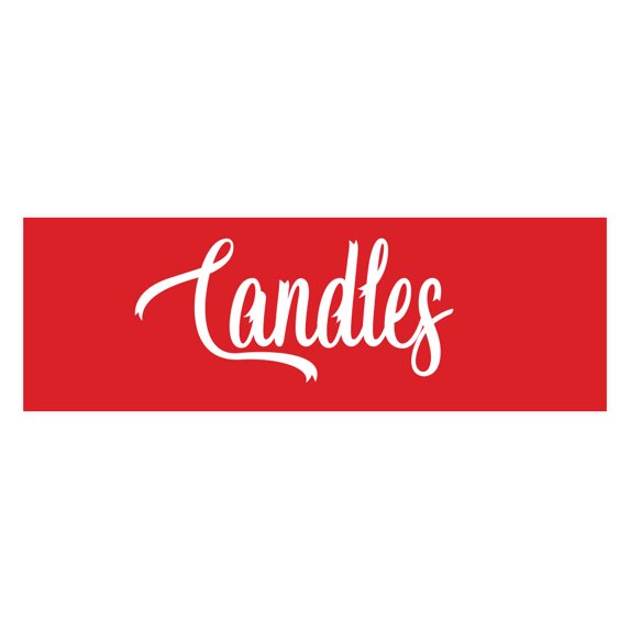 Signs ByLITA Basic Candles Sign (Red) - Large