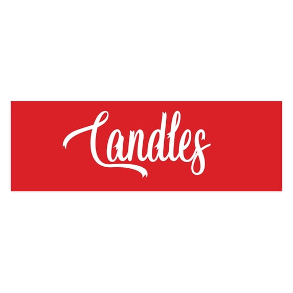Signs ByLITA Basic Candles Sign (Red) - Small