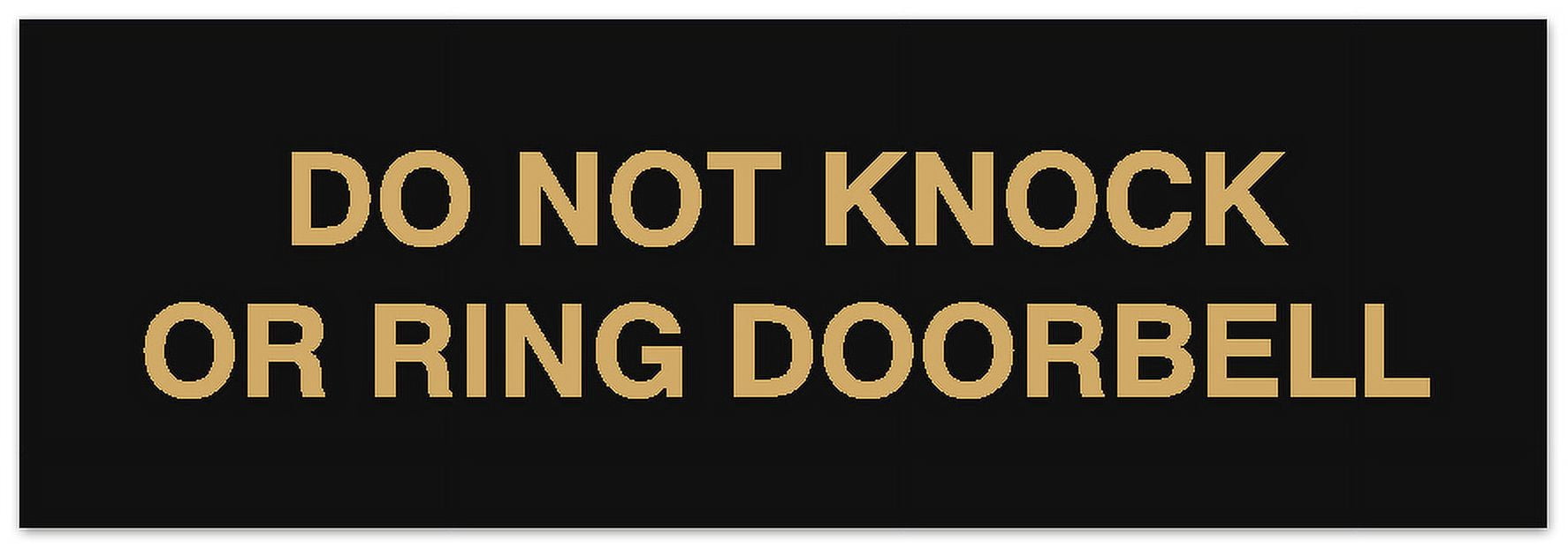 Signs ByLITA Basic Do not knock or ring doorbell Sign - Laser-Engraved ...