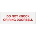 thumbnail image 1 of Signs ByLITA Basic Do not knock or ring doorbell Sign - Laser-Engraved Lettering | Durable ABS Plastic | Vibrant Colors | Powerful Foam Tape (White/Red) - Large, 1 of 2