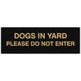 thumbnail image 1 of Signs ByLITA Basic Dogs in yard please do not enter Sign - Laser-Engraved Lettering | Durable ABS Plastic | Vibrant Colors | Powerful Foam Tape (Black /Gold) - Small, 1 of 2