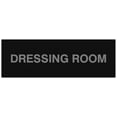thumbnail image 1 of Signs ByLITA Basic Dressing Room Sign - Laser-Engraved Lettering | Durable ABS Plastic | Vibrant Colors | Powerful Foam Tape (Black / Silver) - Small, 1 of 2
