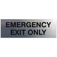 thumbnail image 1 of Signs ByLITA Basic Emergency Exit Only Sign | Easy Installation | Durable Wall or Door Sign (Brushed Silver) - Small, 1 of 3