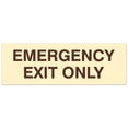 thumbnail image 1 of Signs ByLITA Basic Emergency Exit Only Sign | Easy Installation | Durable Wall or Door Sign (Ivory/Dark Brown) - Medium, 1 of 3