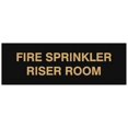 thumbnail image 1 of Signs ByLITA Basic Fire Sprinkler Riser Room Sign - Laser-Engraved Lettering | Durable ABS Plastic | Vibrant Colors | Powerful Foam Tape (Black /Gold) - Medium, 1 of 2