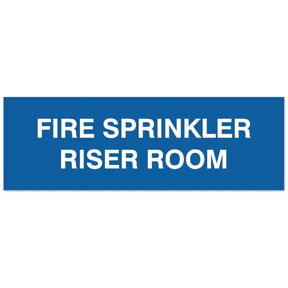 Sprinker Riser Sign Signs ByLITA Basic Fire Sprinkler Riser Room Sign - Laser-Engraved ...